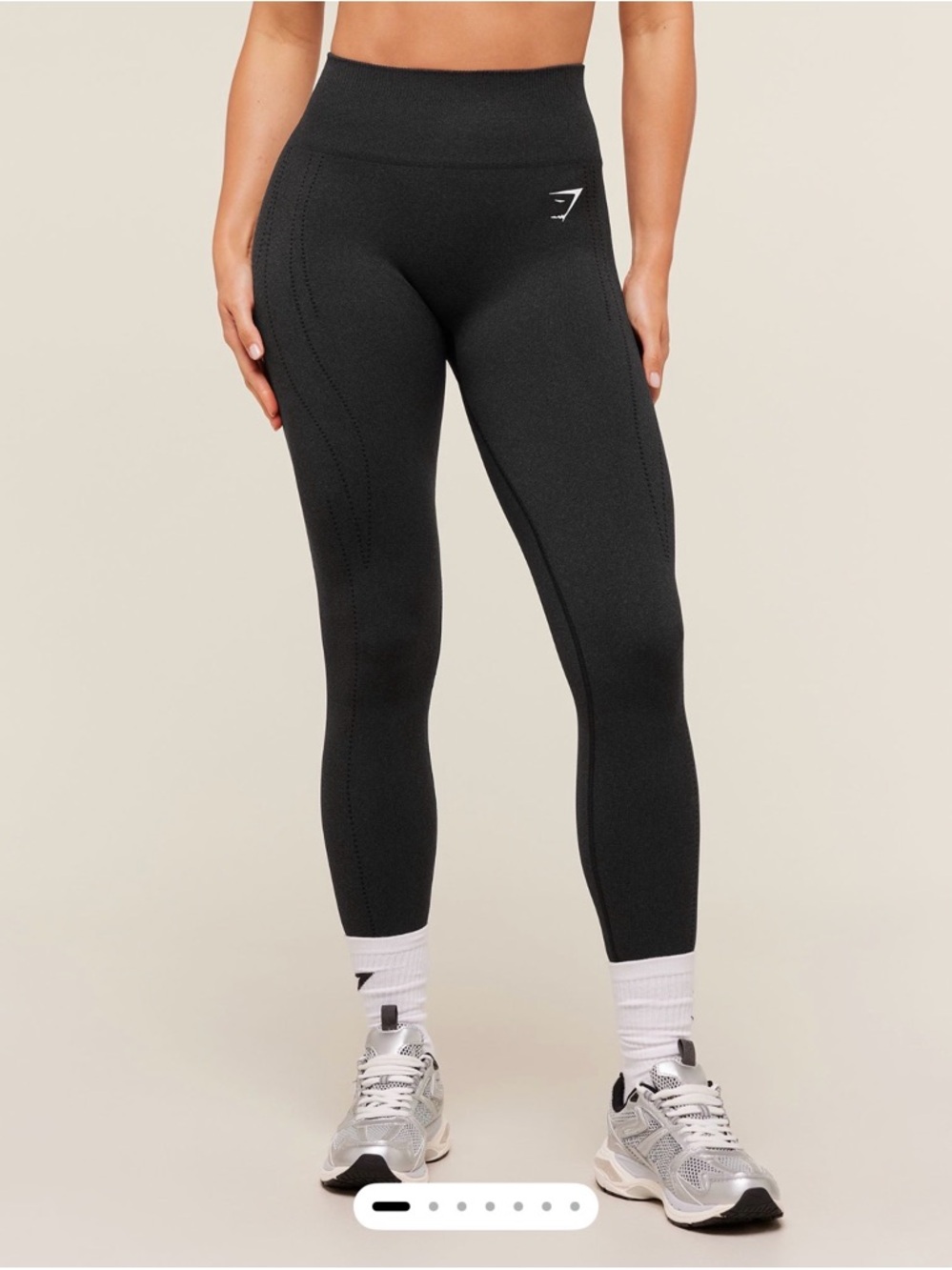 Gymshark Waffle Black High-Waist Performance Leggings